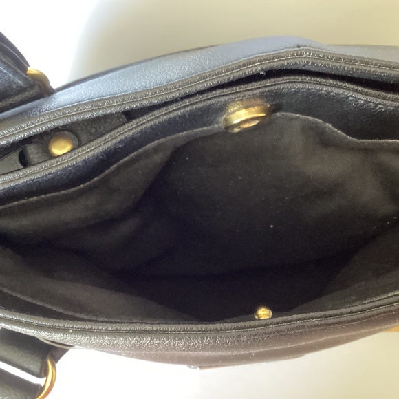 $36 Perry Ellis America Leather Shoulder Bag. Color: Black - New - Picture 4 of 9